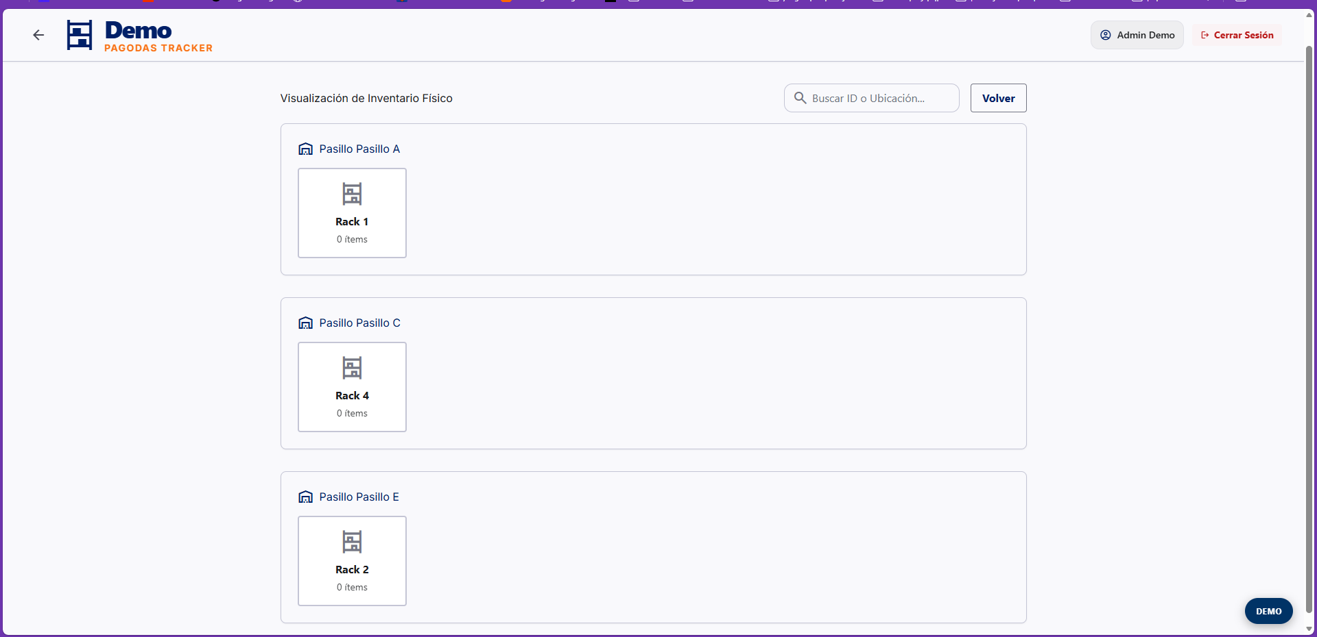 Mapeo automático de layout de pagodas y racks de Pagodas Tracker