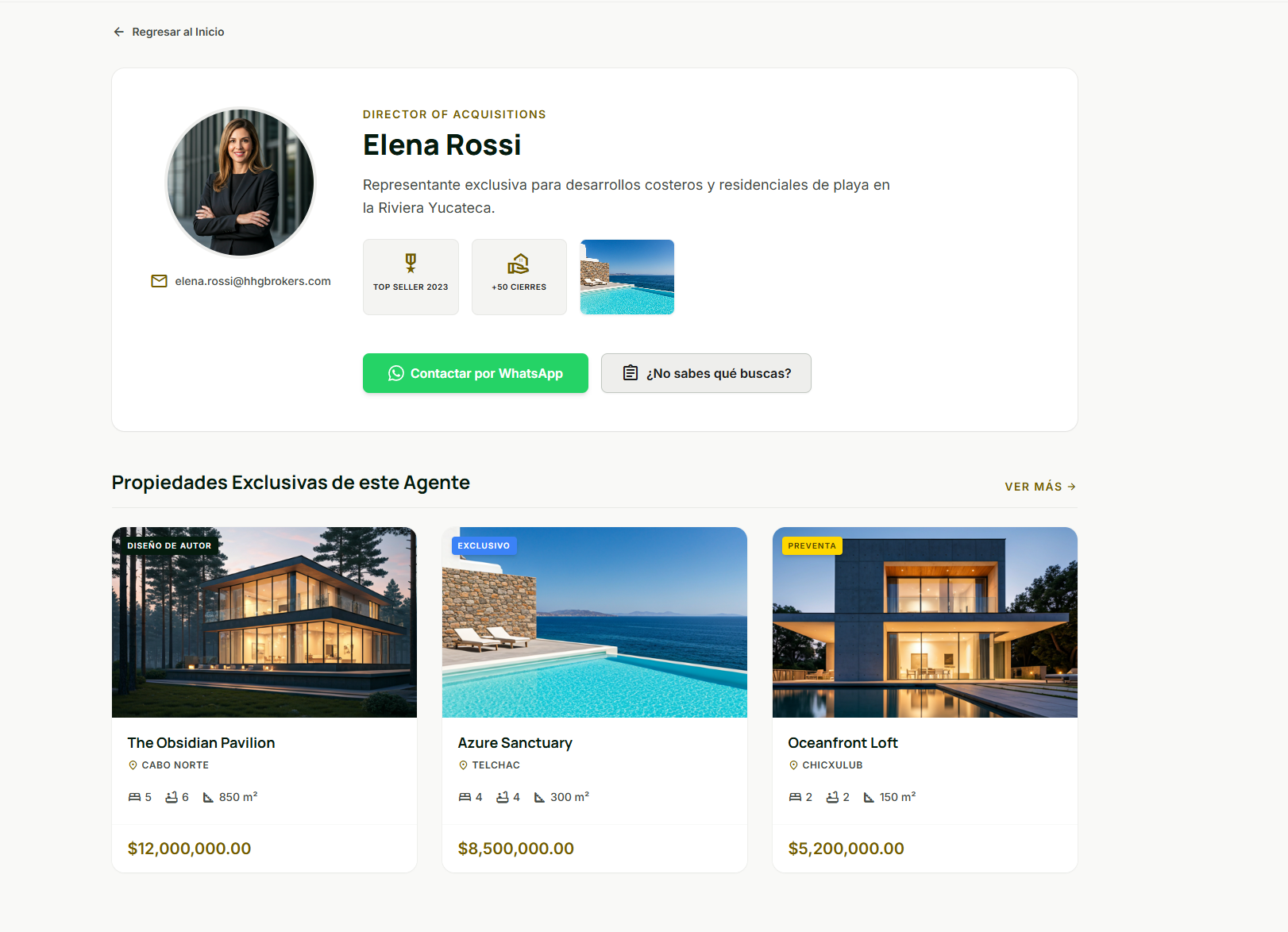 Perfil público de broker en HHG Brokers